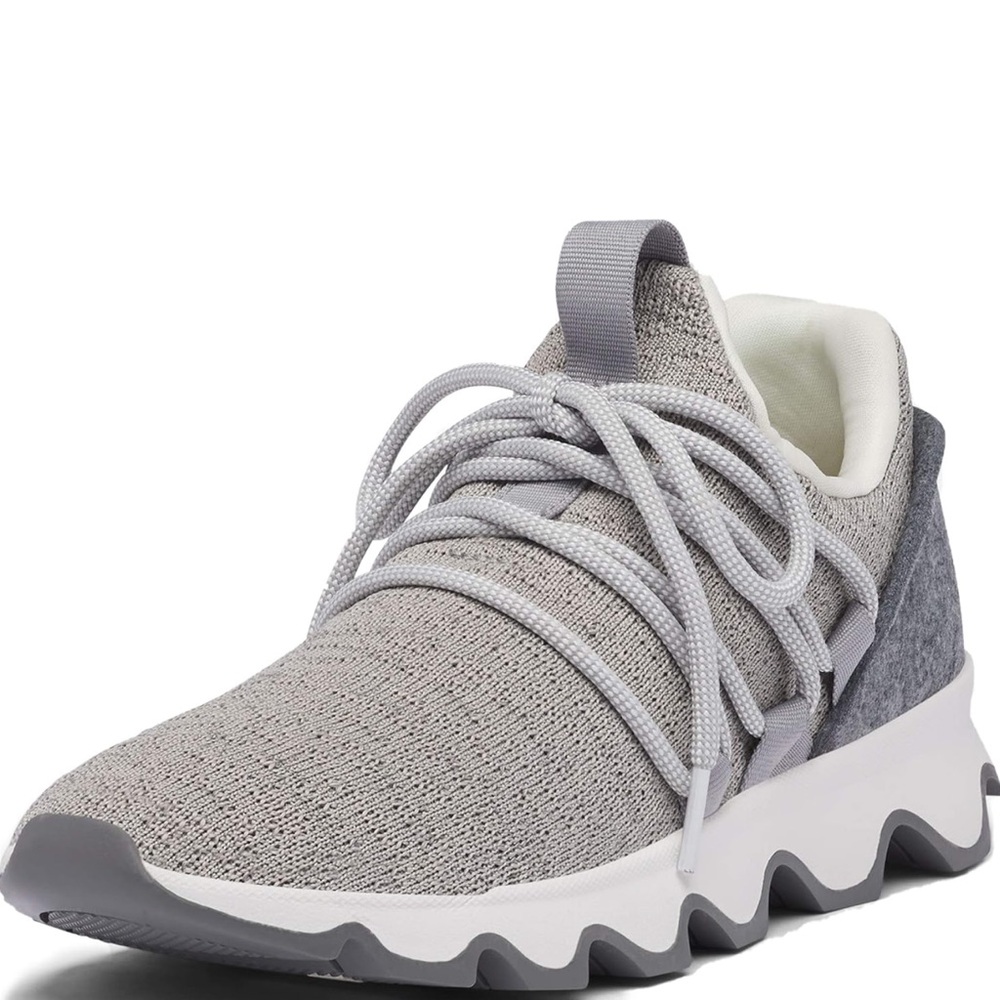 Sorel Women's Gray Knit Lace-Up Sneakers